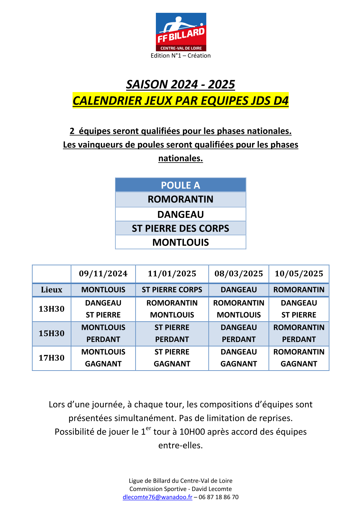 Calendrier JDS D4 A V1 saison 2024 25 1