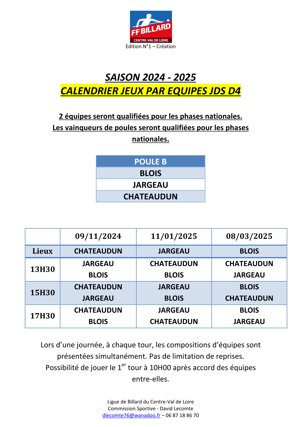 Calendrier JDS D4 B V1 saison 2024 25 1