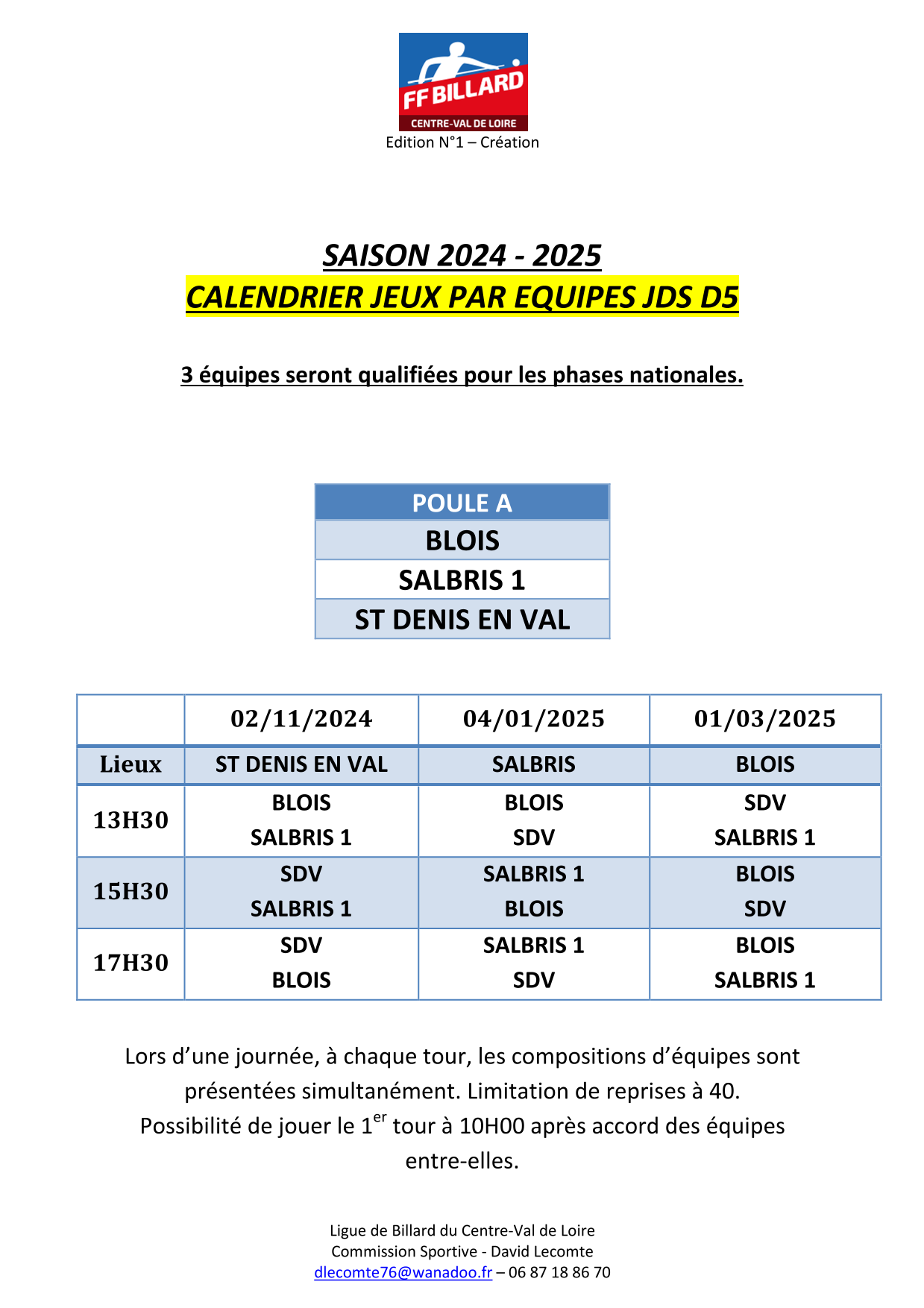 Calendrier JDS D5 A V1 saison 2024 25 4