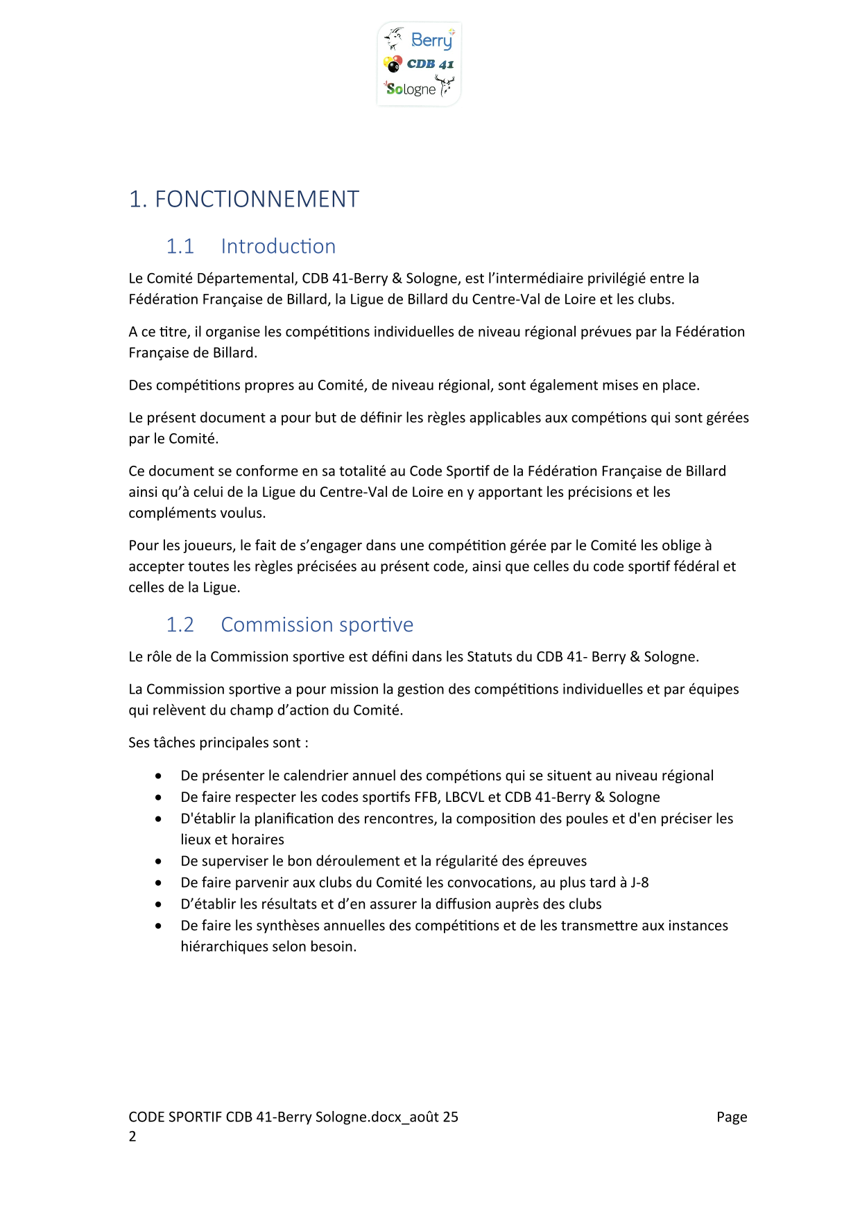 CODE SPORTIF CDB 41 Berry Sologne 03