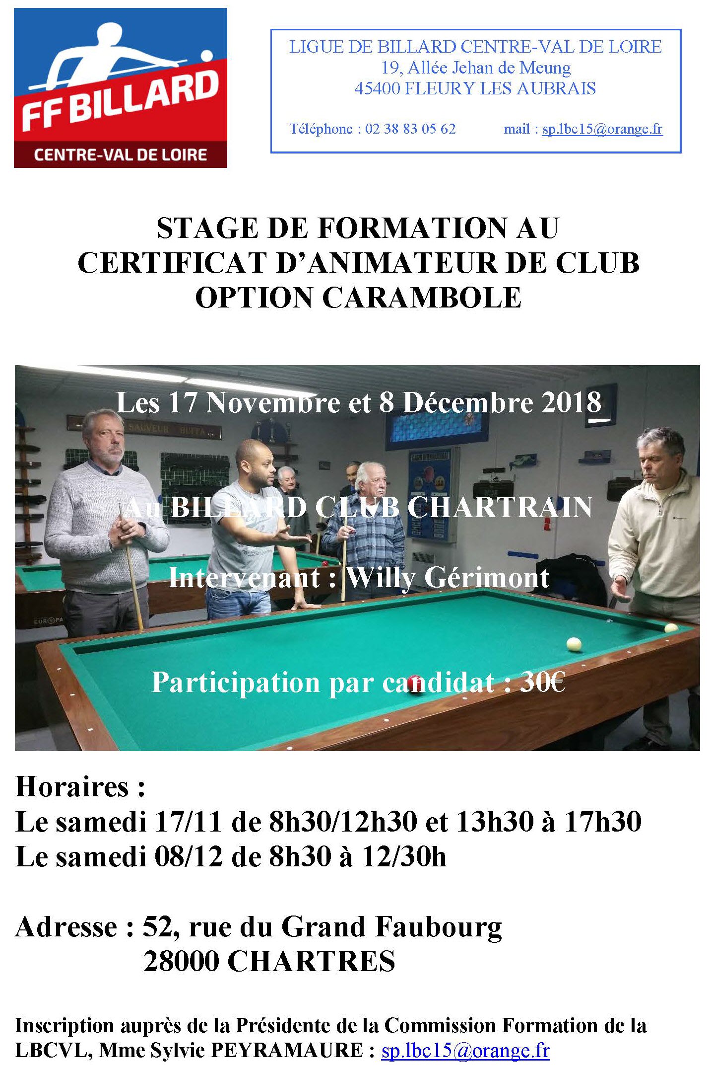 LBCVL Stages CFA 2018
